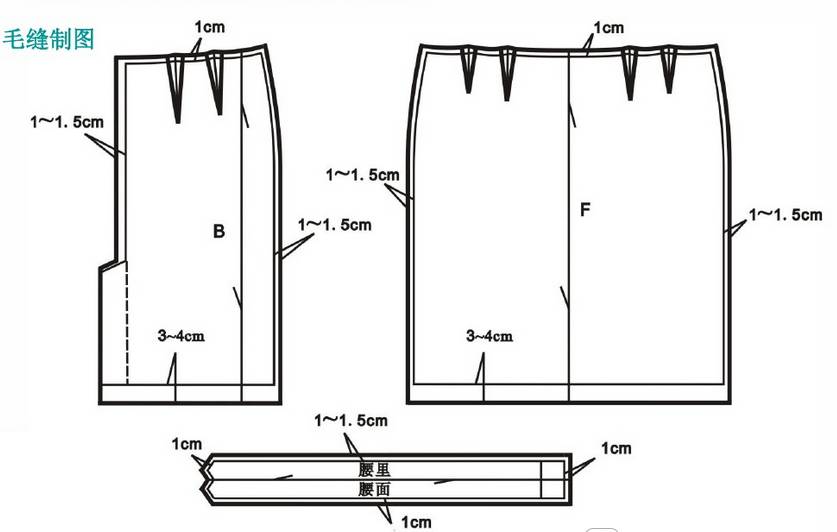 内衣结构制图_女衬衫款式图结构制图(3)