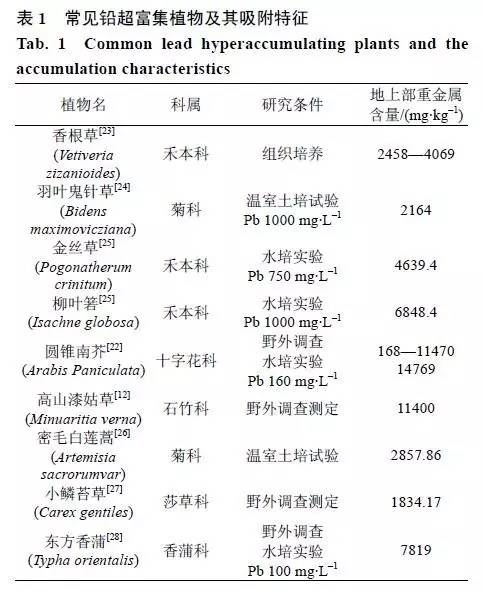 几种重金属的超富集植物种类及增强植物修复措施研究进展