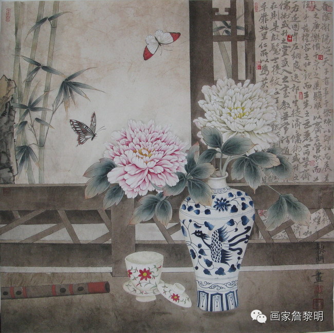 詹黎明 工笔花鸟画