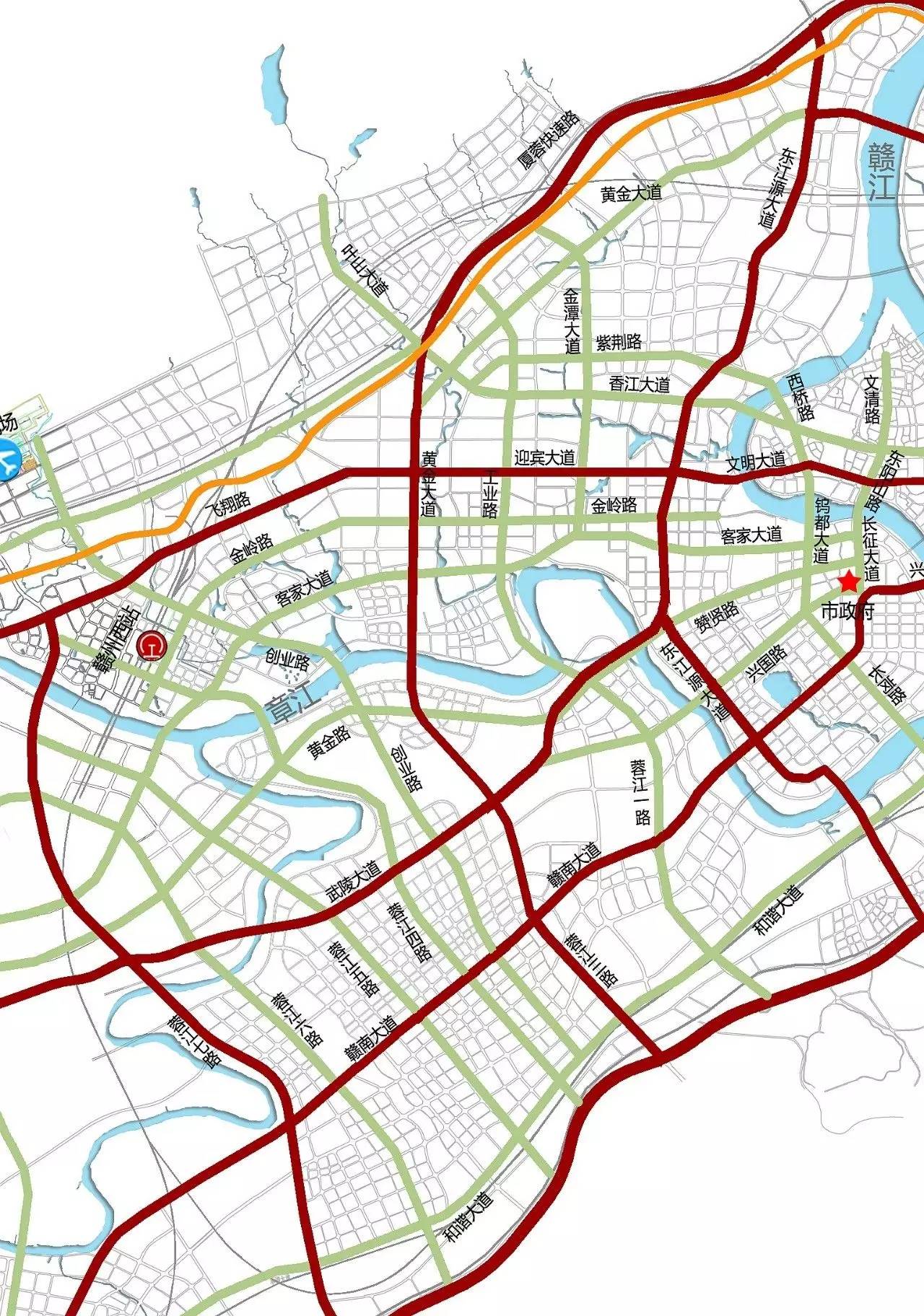 赣州市中心城区快速路网详细规划公布涉及城区300万人快来围观
