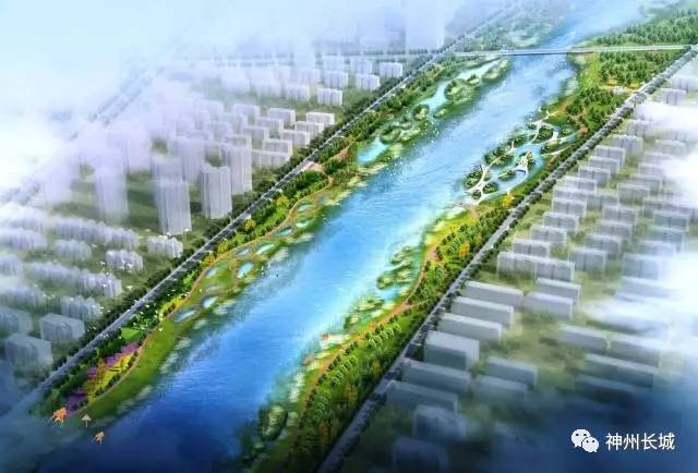 贾鲁河扶沟县城区段综合治理(调整)项目效果图