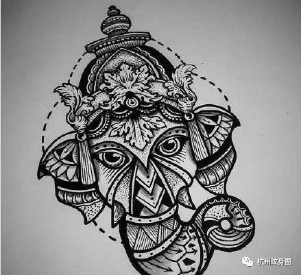 纹身故事象神迦尼萨ganesha