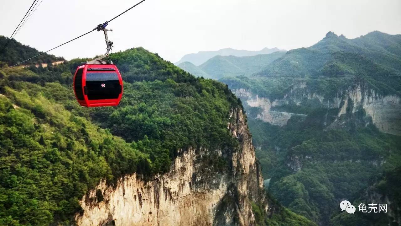 八泉峡索道上的随拍)八泉峡景区水墨画般的景色(索道上的随拍)八泉峡