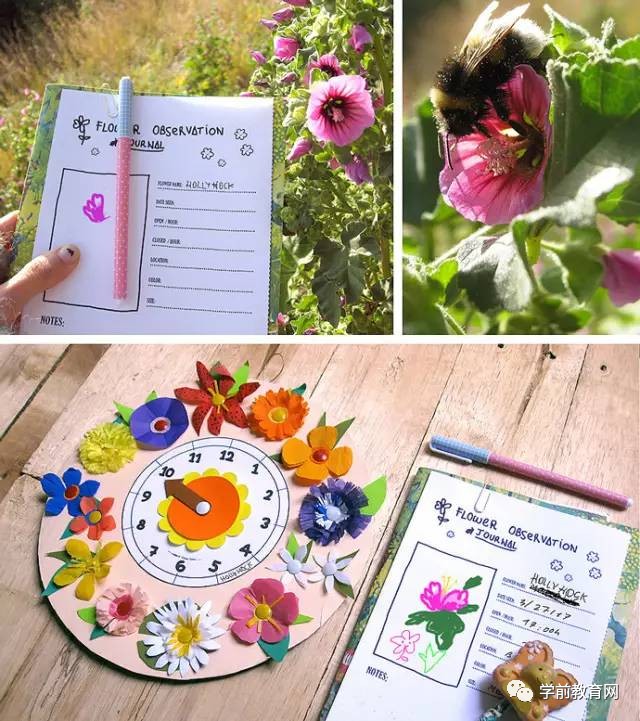 创意手工:用植物和花朵diy一个花型时钟来"阅读"时间吧