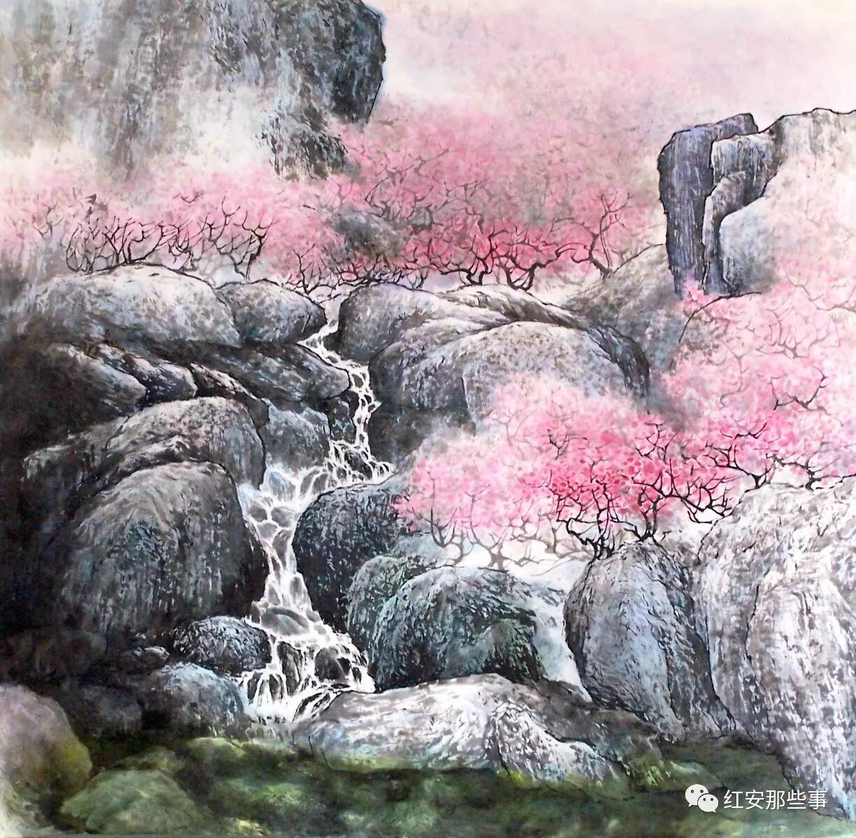 李作祥先生国画欣赏:画山水记乡愁,濯清泉涤吾心