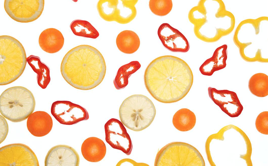 橙子,柠檬,猕猴桃.每一种水果的切面都有着属于自己独特的肌理.