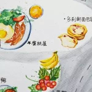 水彩美食吃不到的胃永远在骚动