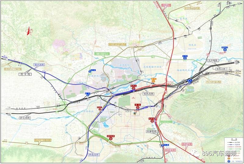 一辅:阿房宫站 未来西安铁路枢纽总体格局是这样的:规划形成衔接八条