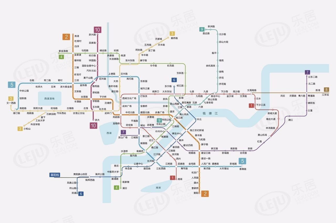 杭州地铁线路图2022亚运会版- 杭州本地宝
