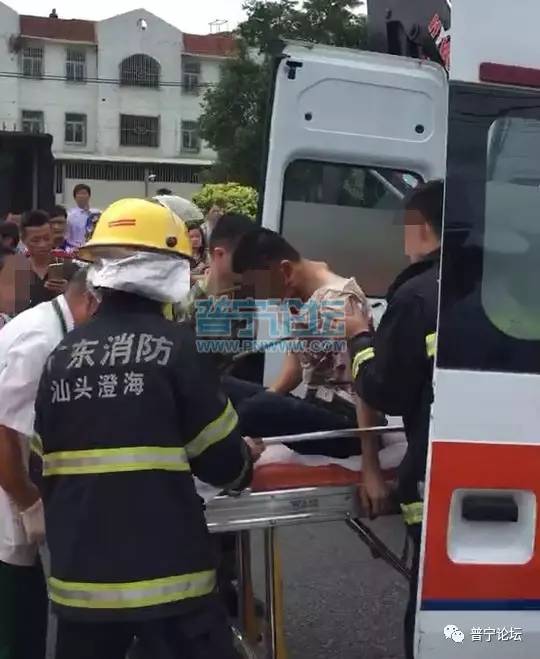 汕头惨烈车祸男子被钢筋刺穿扎进脸部和胸部