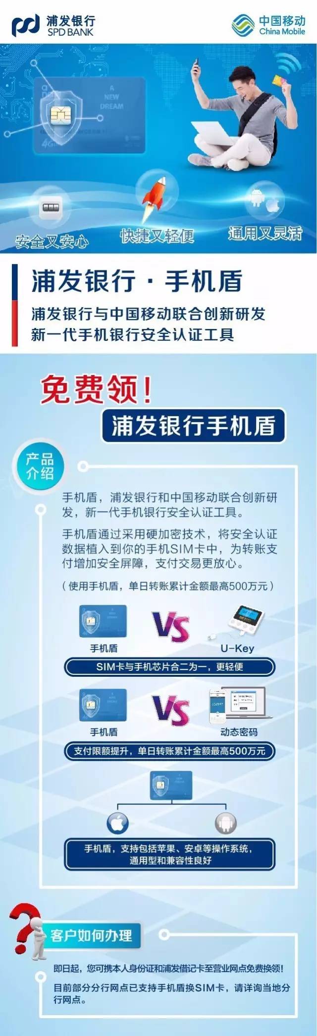 浦发银行手机盾免费领