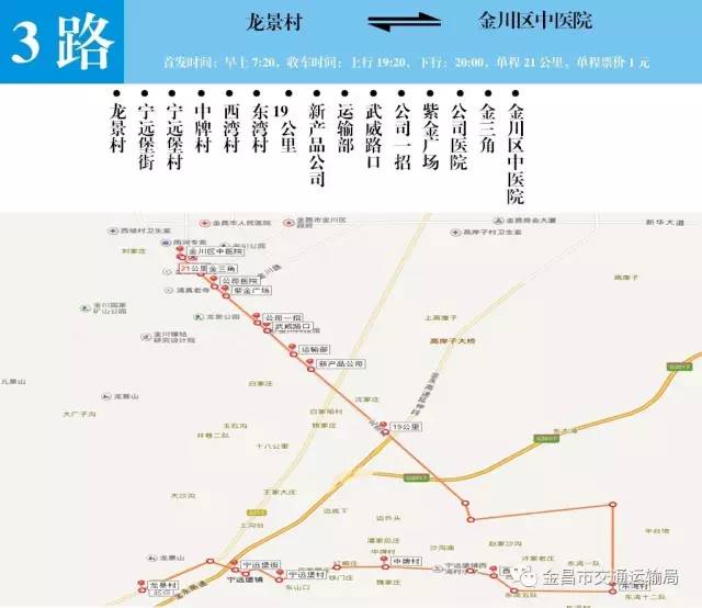 赶紧收藏!金昌最全公交线路图在这里!