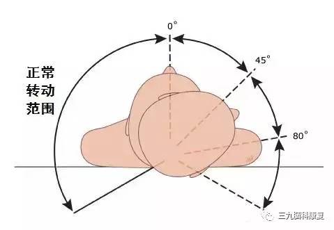 那么正常的转动范围如下图:倾斜范围是耳朵能接触到肩部,旋转的程度