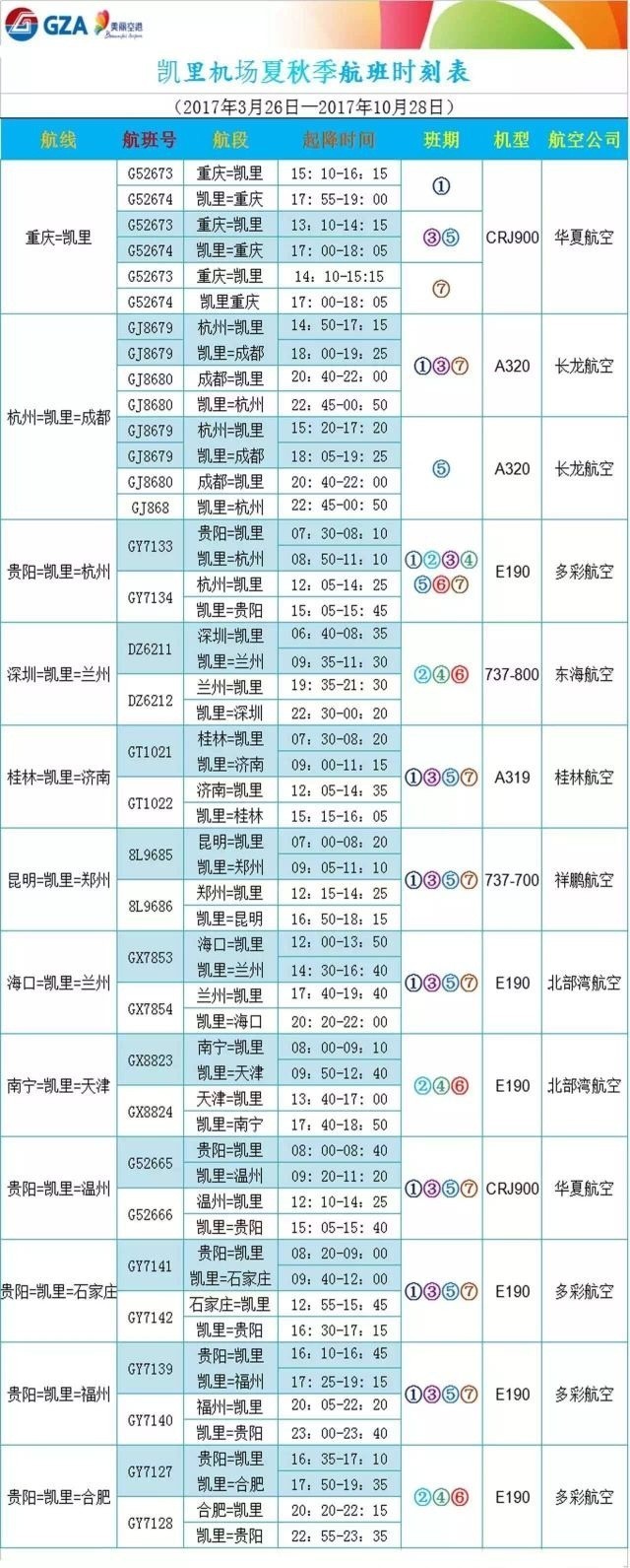 小编特意收集已通航的九大支线机场最新航班时刻表,让您更加便捷出行