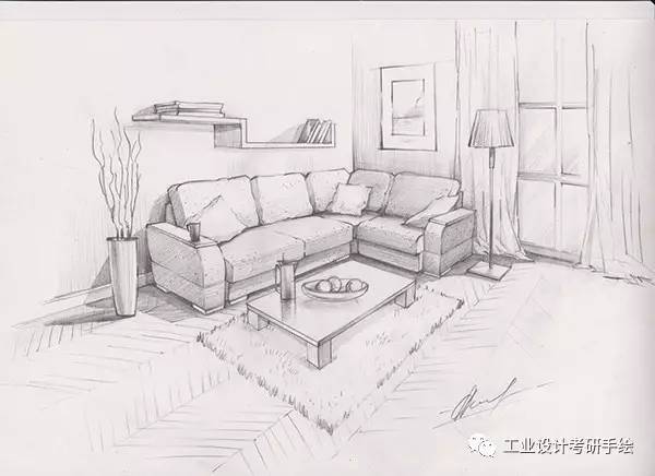 沙发设计手稿和效果图