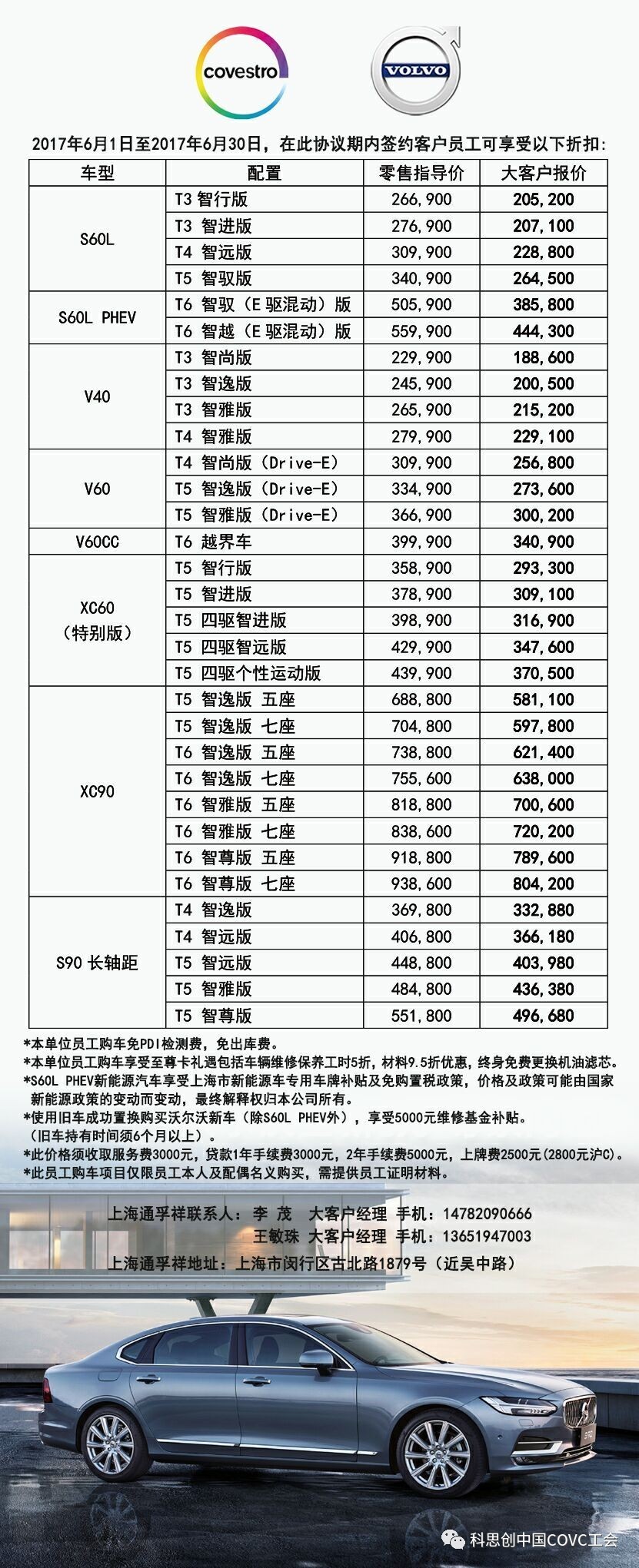 科思创 - 沃尔沃6月最新优惠报价