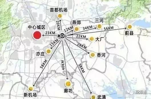 三河,霸州两个县级市作为廊坊市副中心,而在9个区域发展节点中,燕郊与