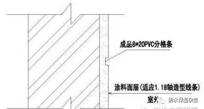 【说明】外墙抹灰设置分割缝以控制温度引起的裂缝.