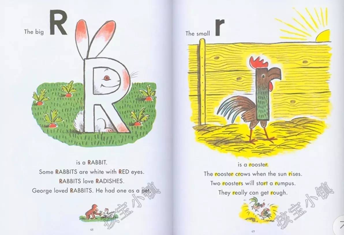 这部绘本,不光从字母发音入手,还从"象形记忆"入手,帮助孩子熟悉英文