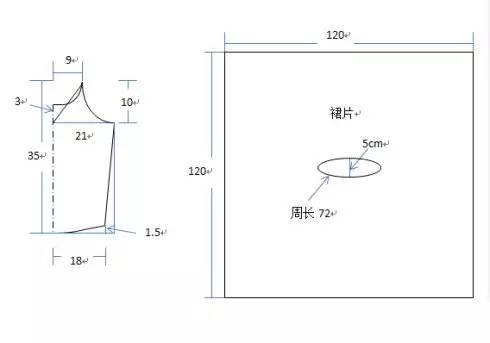 "简单易做"女士系列:不规则下摆吊带裙(含裁剪图及制作过程)