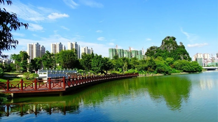 旅游 正文  如今临桂中央公园主体工程已经基本完工,公园美景日益呈现