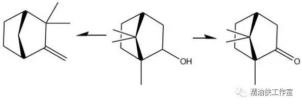 也能还原变成蒎烯:看起来就像是一面波浪鼓:龙脑borneol的化学结构