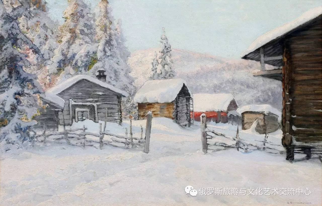 【艺术】俄罗斯画家笔下的雪景油画作品