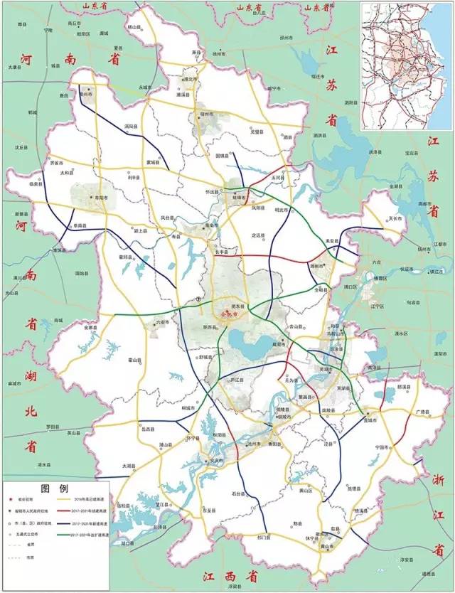 2017—2021年高速公路规划项目分布图