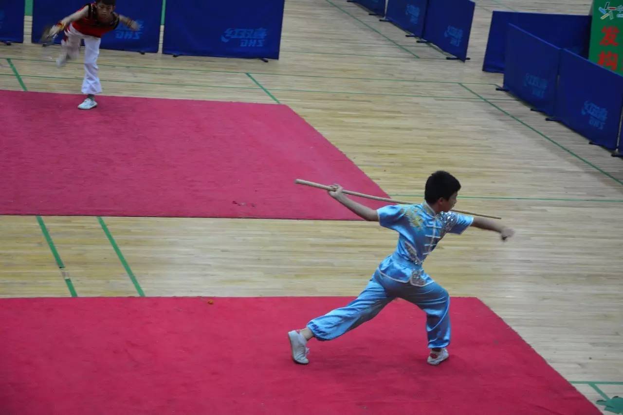 自选短器械,长器械;小学乙组初级三路长拳,少年规定拳,规定枪术,初级