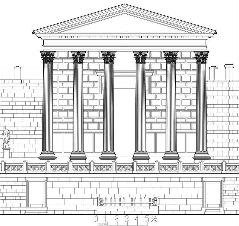 图21古罗马科林新柱式 高祥生工作室绘制