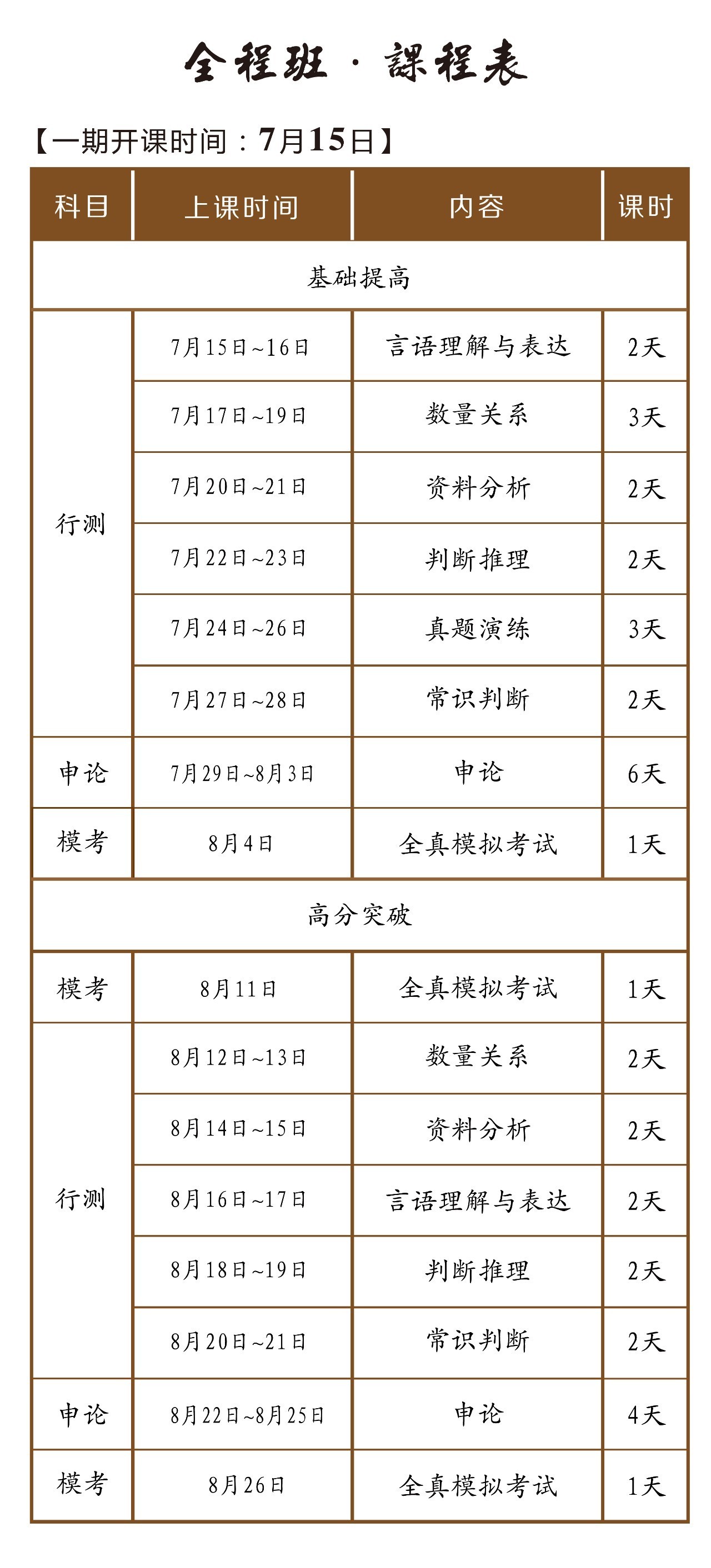 『王智公考』2018年公务员笔试课程(含课表)全新发布