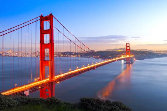 金门大桥是美国旧金山的地标性建筑.