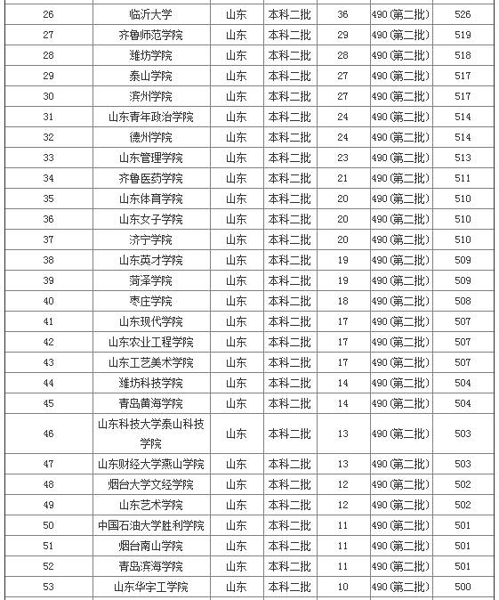 大学,山东财经大学,烟台大学,齐鲁工业大学,青岛大学,山东英才学院