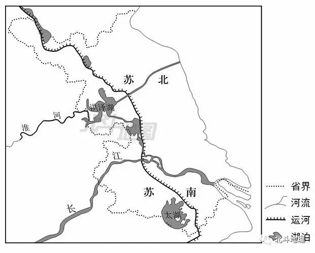 据此完成1~3题. 图1 1.目前,在洪泽湖以东地区,秦岭—淮河线 a.