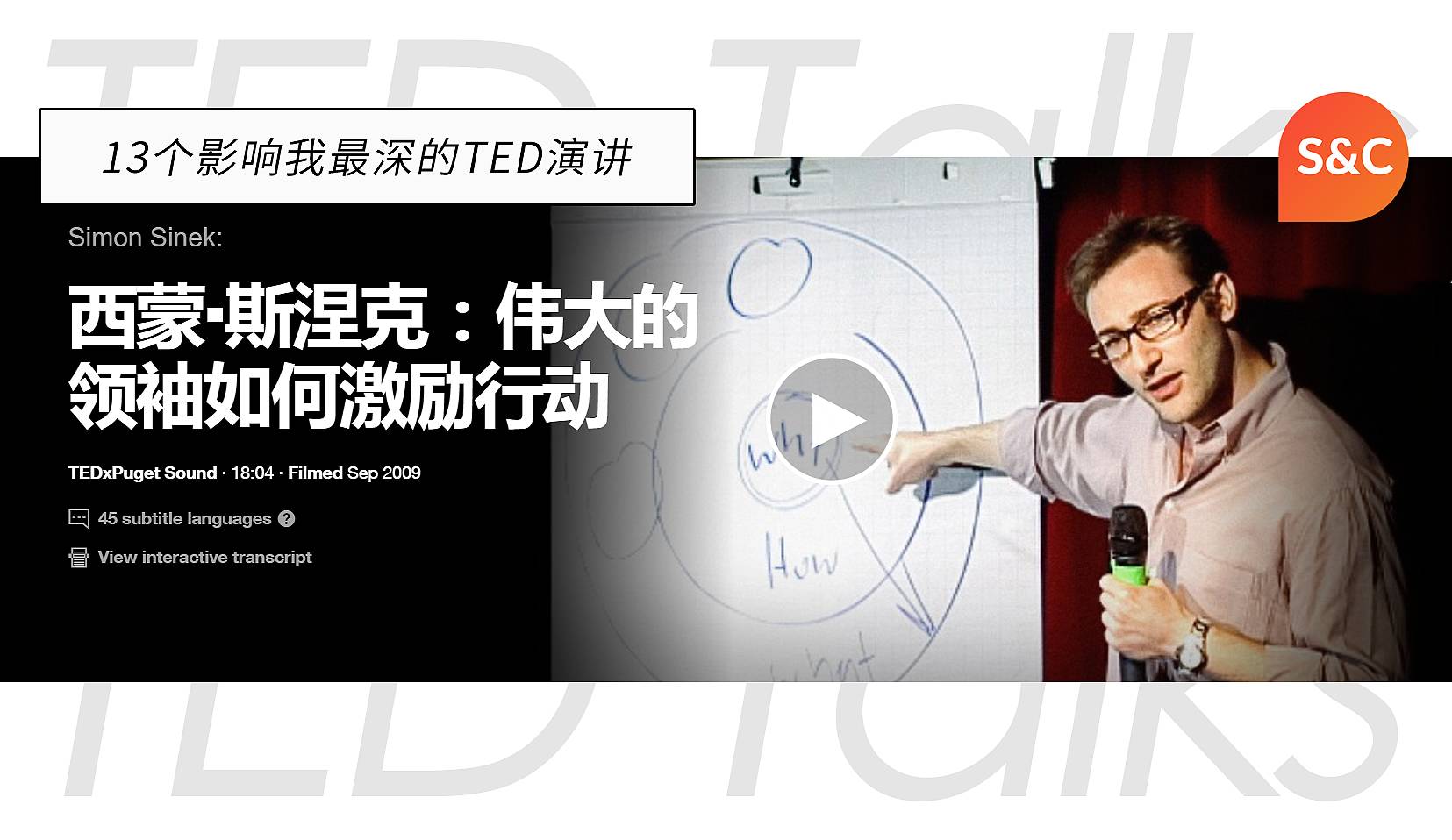 伟大的领袖如何激励行动 simon sinek 西蒙·斯涅克用一个简单但是