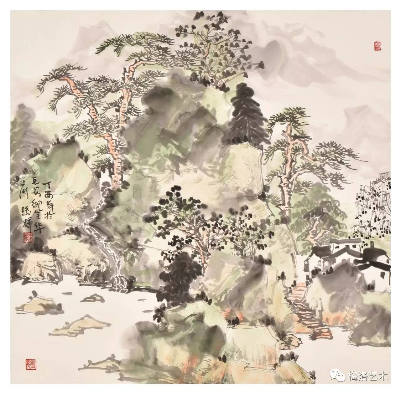 雷晓辉/山水小品之四/68cm×68cm