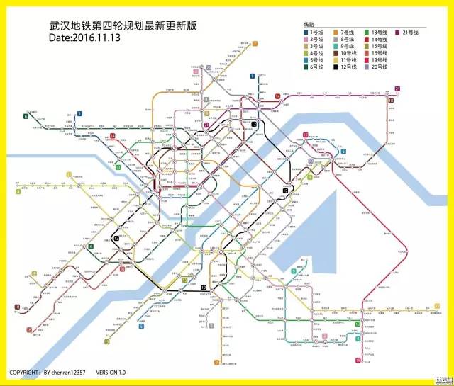 105座地铁站全面覆盖武汉,快来看这张图,找找你家门口