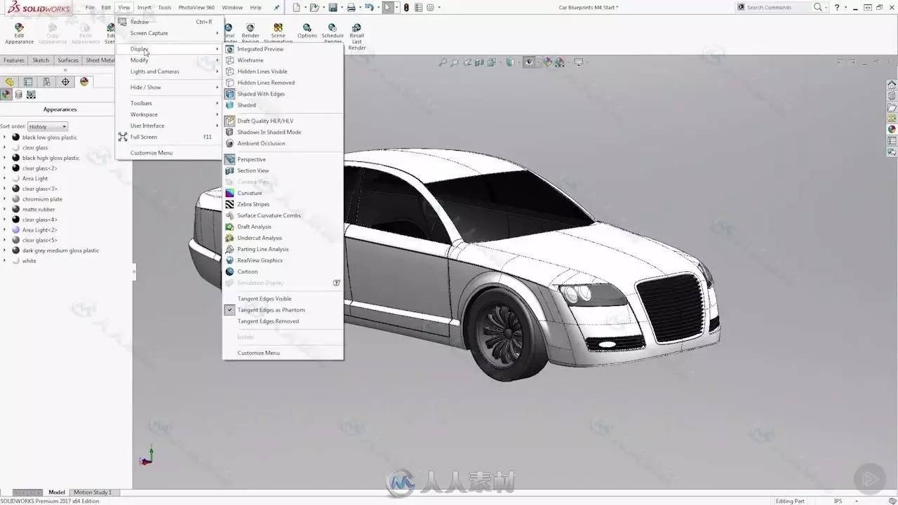 solidworks汽车产品设计实例制作视频教程