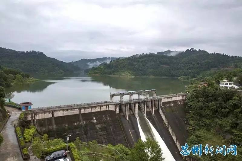 忠县白石水库开闸泄洪场面实在太壮观了!