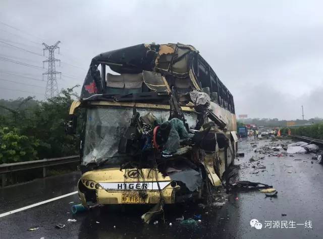 今日聚焦,惠河高速城南路段双向车道发生严重车祸(附视频)