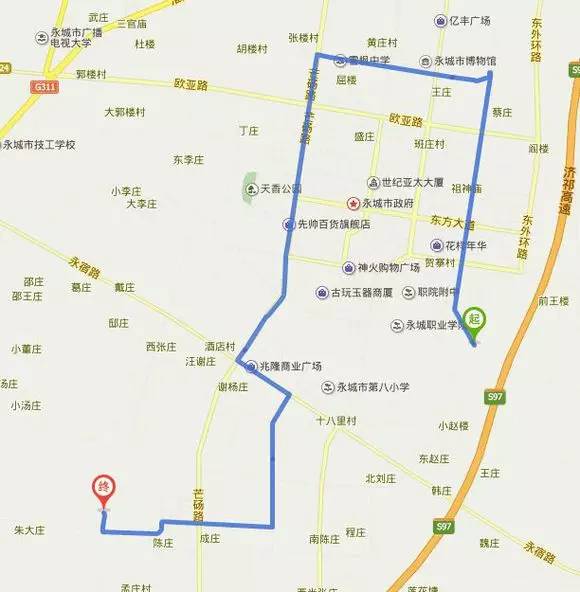 【】永城市116路最新公交路线(附导航图)出炉!赶快收藏