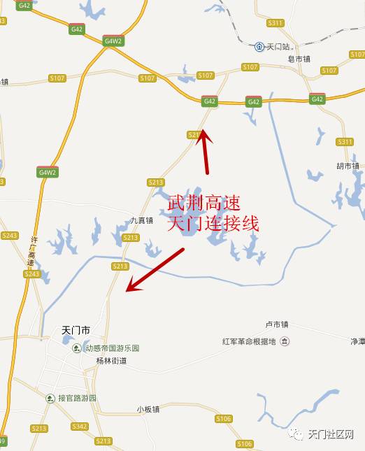 武荆高速连接线全程安装路灯,天门高标准建"迎宾大道!