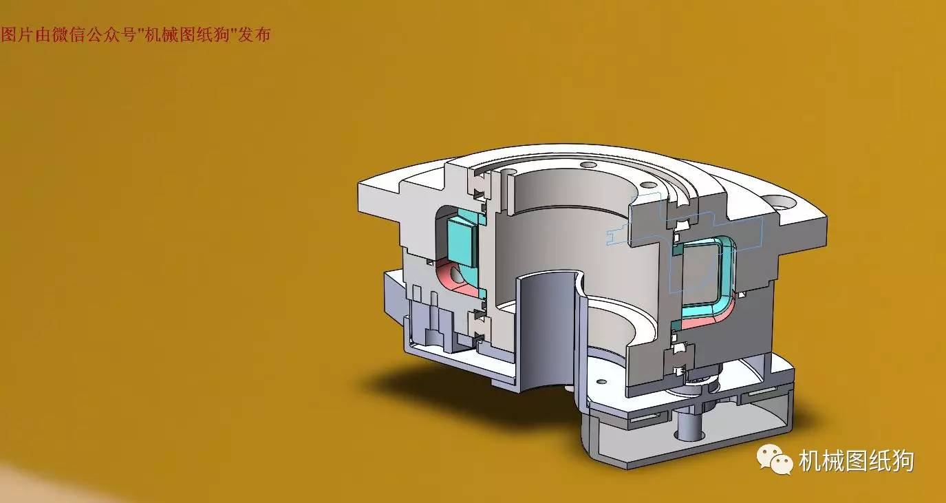 【泵缸阀杆】hrc液压回转油缸模型3d图纸 solidworks