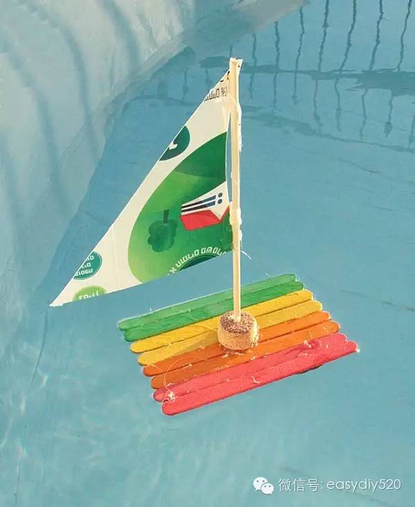 亲子手工| diy冰棒棍帆船玩具手工制作教程