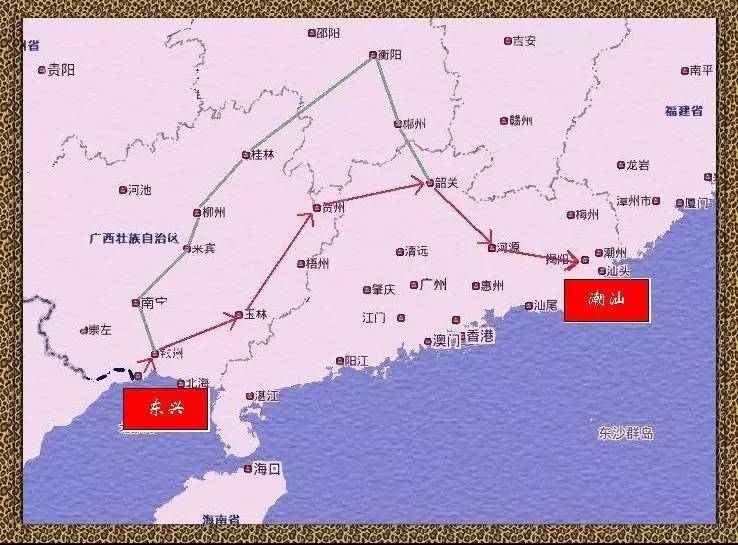 抗战后期的 "东兴汇路〃 地图图片