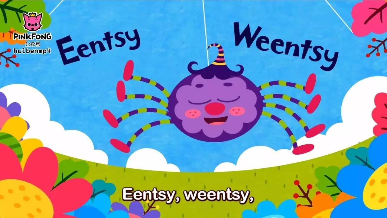 the eentsy weentsy spider went up the water spout, 小小蜘蛛爬进