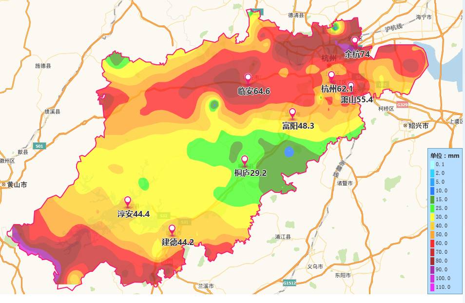 昨天和今天,杭州下雨最多的是这里!这场雨将持续到下周.