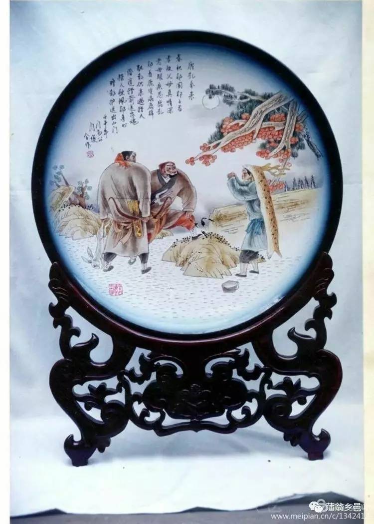 阎先公大师与二十四孝(刻瓷)