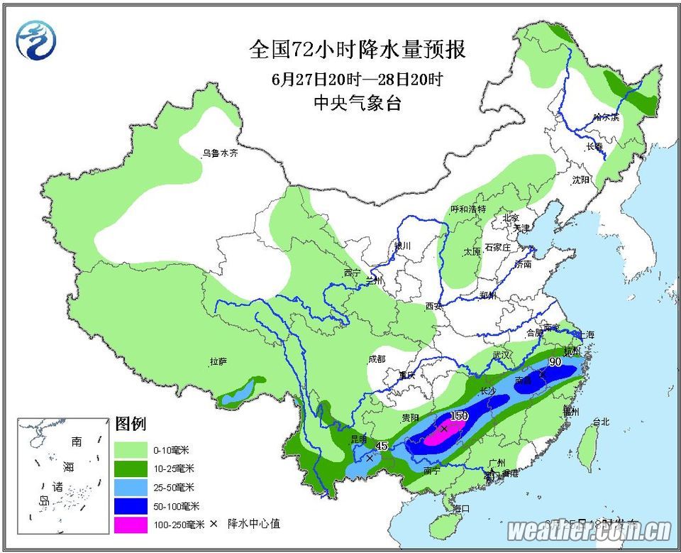 中央气象台天气预报截图↑↑↑ 全国24小时地质灾害气象风险预警图