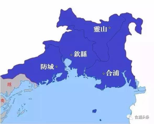 中华民国广东省合浦县地图 中华民国元年至中华民国三十八年